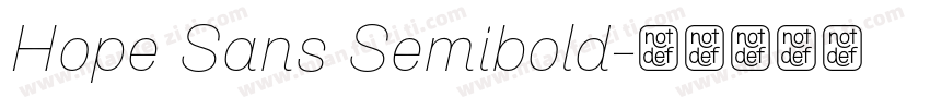 Hope Sans Semibold字体转换